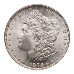1878 Morgan Dollar. 7 tail feathers, reverse of 1879. PCGS MS63