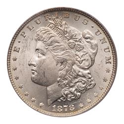 1878 Morgan Dollar. Weakly doubled tail feathers. PCGS MS63