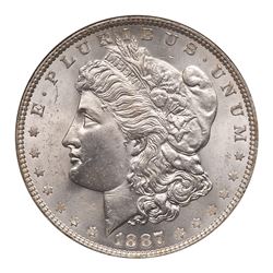 1887/6 Morgan Dollar. NGC MS63