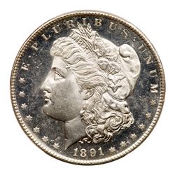 1891-S Morgan Dollar. PCGS MS65