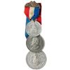 Image 1 : Three Commemorative Medals with Ribbons. Extra-Fine & About Uncirculated.