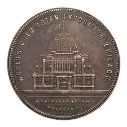 1893 Columbian Exposition - Locket with photograph inside. Eglit-92, Silver, AU toned.