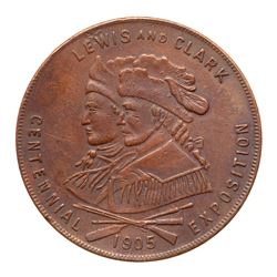 1905 Lewis & Clark Centennial Exposition - U.S. Government Building SC$1. HK-329 Bronze, AU and Gove