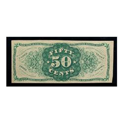 Fr. 1339SP Third Issue 50c Spinner Type II Back Specimen. Narrow Margins. PCGS Choice About New 58PP