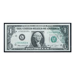 SMALL SIZE ERROR NOTE. Partial Back to Face Offset. $10.00 Series 1974 FRN
