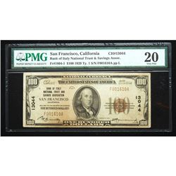 1929, $100 National Bank Note