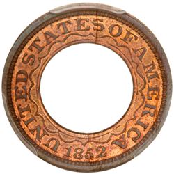 1852 Pattern Gold Dollar. Copper, plain edge. PCGS PF66