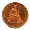 Image 1 : 1867 Pattern Quarter Dollar. Copper, reeded edge. PCGS PF65