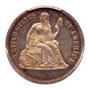 Image 1 : 1869 Pattern Dime. Silver, reeded edge. PCGS PF65