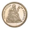 Image 1 : 1869 Pattern Dime. Nickel alloy, reeded edge. PCGS PF65