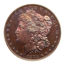 1879 Pattern Dollar. Copper, reeded edge. PCGS PF66
