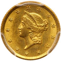 1852-O $1 Gold Liberty. PCGS MS64