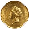 Image 1 : 1855-O $1 Gold Indian. NGC MS64