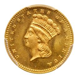 1876 $1 Gold Indian. PCGS MS66