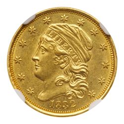1832 $2.50 Capped Head. NGC MS62