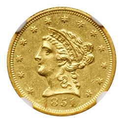 1851-C $2.50 Liberty. NGC MS61