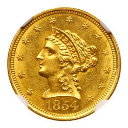 1854-O $2.50 Liberty. NGC MS63