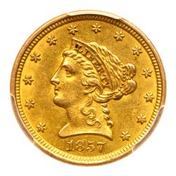 1857-O $2.50 Liberty. PCGS MS61