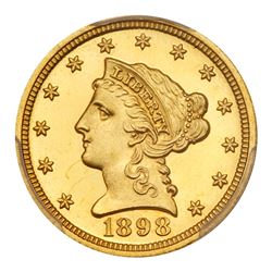 1898 $2.50 Liberty. PCGS PF66