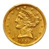 Image 1 : 1859-C $5 Liberty. PCGS MS61