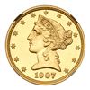 Image 1 : 1907 $5 Liberty. NGC PF66