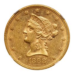 1868 $10 Liberty. NGC MS61