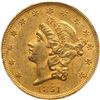 Image 1 : 1851 $20 Liberty. PCGS AU58