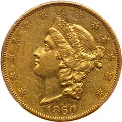 1860-O $20 Liberty. PCGS AU53