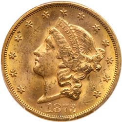 1873-S $20 Liberty. Closed 3. PCGS MS62