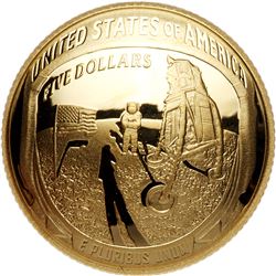 2019 Apollo 11 50th Anniversary $5 gold coin