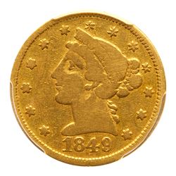 1849 Moffat & Co. (San Francisco) $5 Gold. PCGS VG10