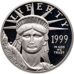 1999 $100 American Platinum Eagle