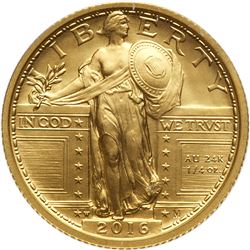 2016 Standing Liberty Quarter Gold Coin