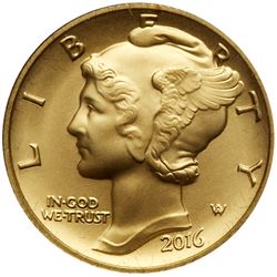 2016-W Mercury Dime Gold Coin