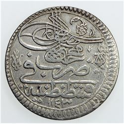 TURKEY: Mahmud I, 1730-1754, AR yirmilik, Kostantiniye, AH1143 XV. VF-EF