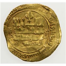 GREAT SELJUQ: Barkiyaruq, 1093-1105, AV dinar (3.40g), Nishapur, AH489, VF