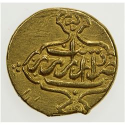 ZAND: Karim Khan, 1753-1779, AV 1/2 mohur (5.41g), Rasht, AH1191. VF