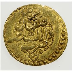 ZAND: Karim Khan, 1753-1779, AR 1/4 mohur (2.72g), Isfahan, AH1181. VF