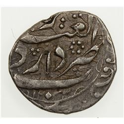 QAJAR: Fath 'Ali Shah, 1797-1834, AR 1/5 riyal (1.47g), Yazd, AH1233. VF