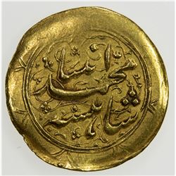 QAJAR: Muhammad Shah, 1837-1848, AV toman (3.46g), Isfahan, AH1255. VF-EF