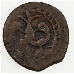 CIVIC COPPER: AE falus (7.56g), Lahijan, ND, two birds, F-VF
