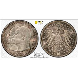 HESSE-DARMSTADT: Ernst Ludwig, 1892-1918, AR 2 mark, 1904. PCGS MS64