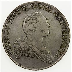 SAXONY: Frederick Augustus III, 1763-1806, AR thaler, Dresden, 1765. VF-EF