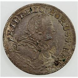 SILESIA: Friedrich II, 1740-1786, BI 3 kreuzer, Breslau, 1752-B. EF
