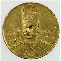 IRAN: Nasir al-Din Shah, 1848-1896, AV toman, Tehran, AH1311. VF-EF