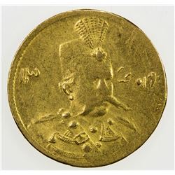 IRAN: Muzaffar al-Din Shah, 1896-1907, AV 5000 dinars, Tehran, AH1319. EF-AU