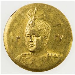 IRAN: Ahmad Shah, 1909-1924, AV 5000 dinars, Tehran, AH1337. EF-AU