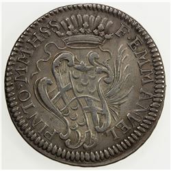 MALTA: Emmanuel Pinto, 1741-1773, AR 6 tari (6.71g), ND. VF
