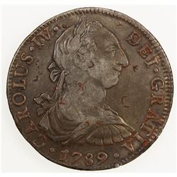 CHINA: CHOPMARKED COINS: MEXICO: Carlos IV, 1791-1808, AR 8 reales, 1805-Mo. F