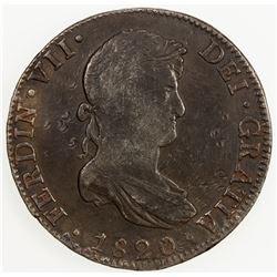 CHINA: CHOPMARKED COINS: MEXICO: Fernando VII, 1808-1821, AR 8 reales, 1820-Mo. F